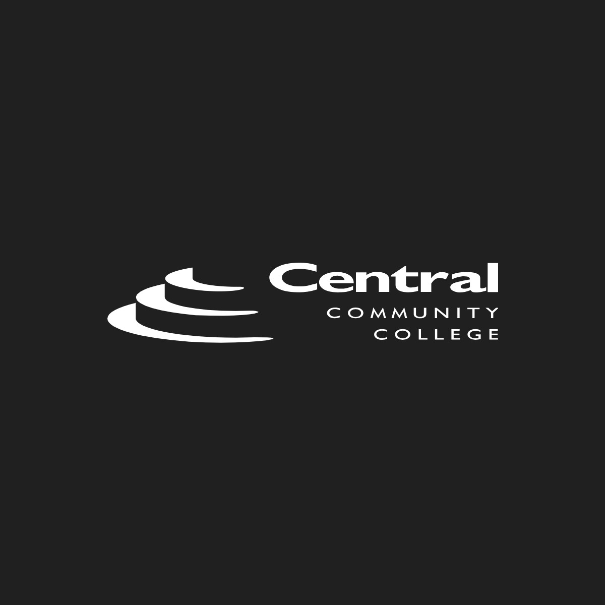 White Central Community College logo on black background