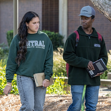 Students walking on campus of CCC