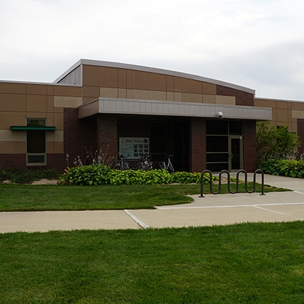 Exterior of Columbus West Residence Hall