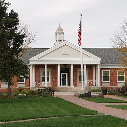 Exterior of Clay Hall, on-campus student housing