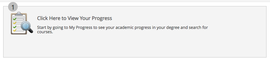 Screenshot of View Your Progress in MyCCC
