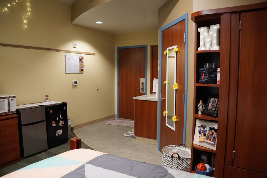 Entrance to a Columbus Campus dorm room.