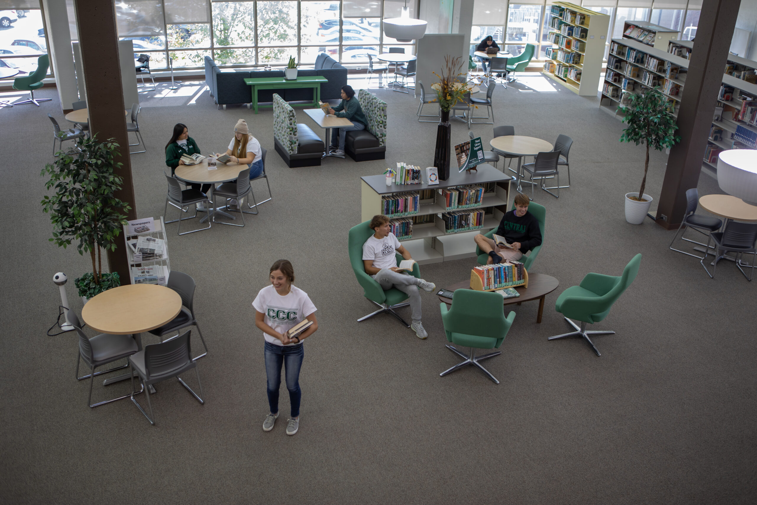 View of the library from above