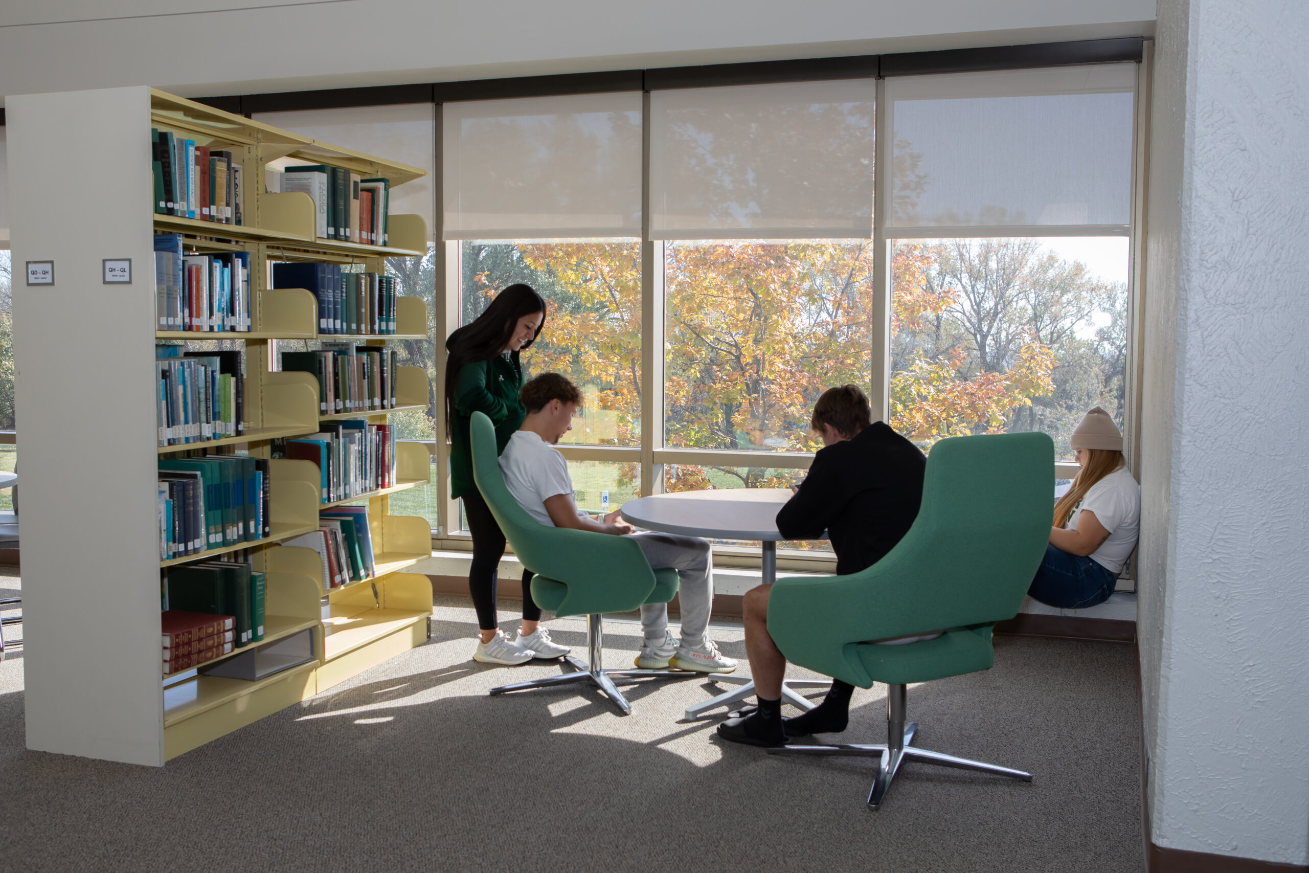 Group of students working on a group project for CCC class.